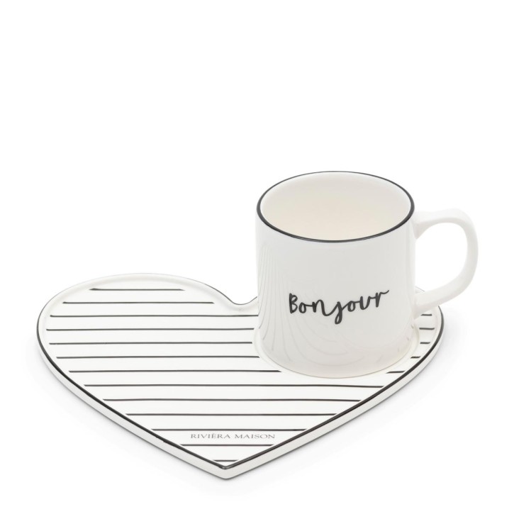 Riviera Maison Bonjour Lovely Cup & Saucer