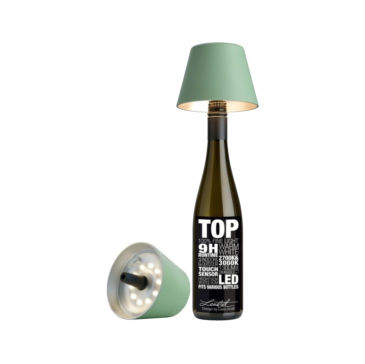 Sompex Akku Leuchte Top + Flaschenaufsatz - Olive