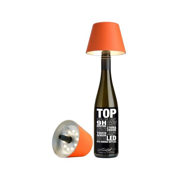 Sompex Akku Leuchte Top + Flaschenaufsatz - Orange