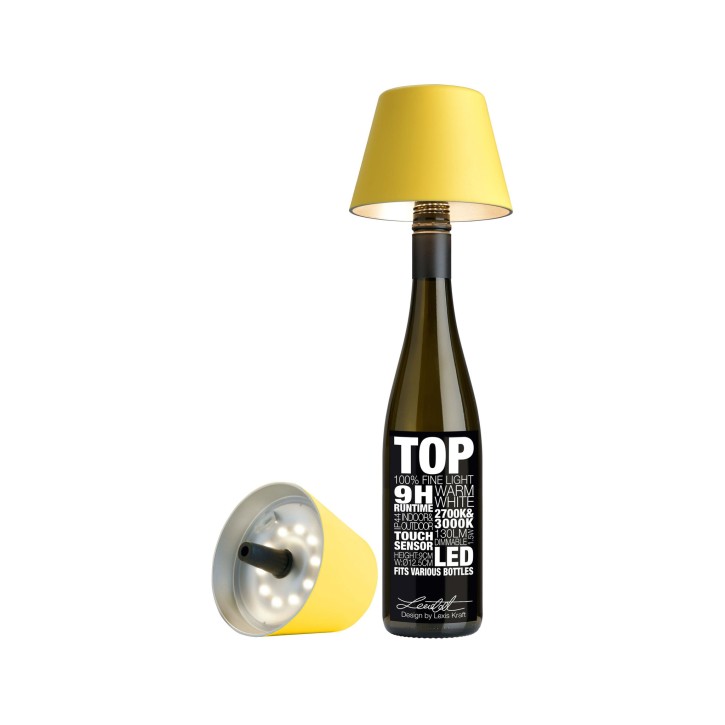 Sompex Akku Leuchte Top + Flaschenaufsatz - Gelb