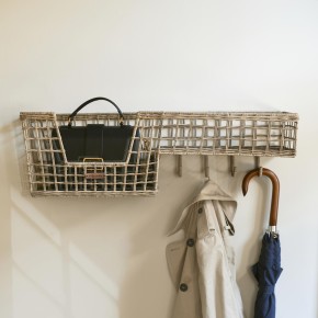 Riviera Maison Rustic Rattan Elegant Basket Coat Rack