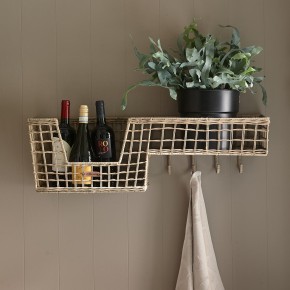 Riviera Maison Rustic Rattan Elegant Basket Coat Rack